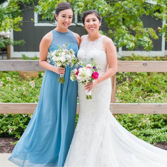 Bill Levkoff Dresses Bill Levkoff Chiffon Bridesmaid Dress Slate